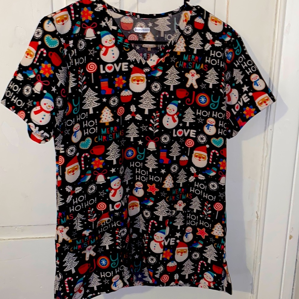 Xmas Scrub top